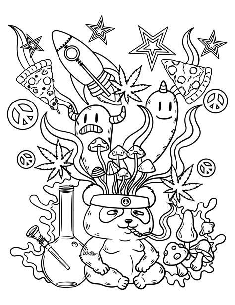 trippy stoner coloring pages