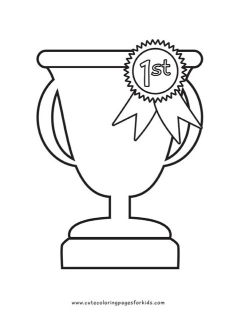 trophy coloring page