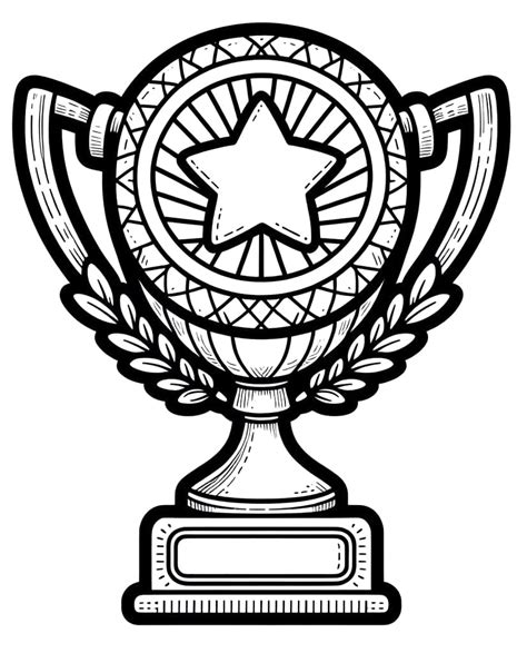 trophy coloring pages