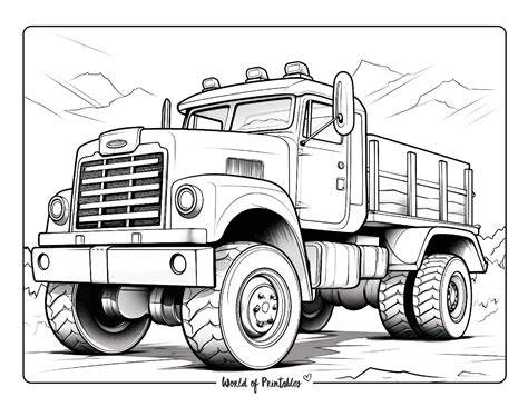 trucks colouring pages
