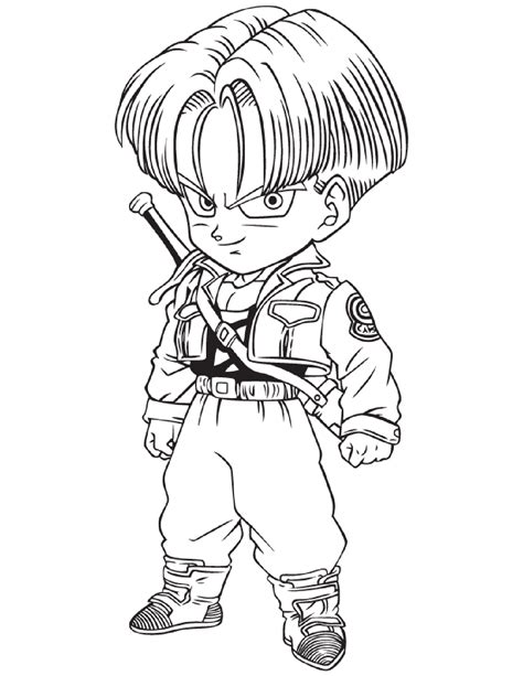 trunks dragon ball z coloring pages