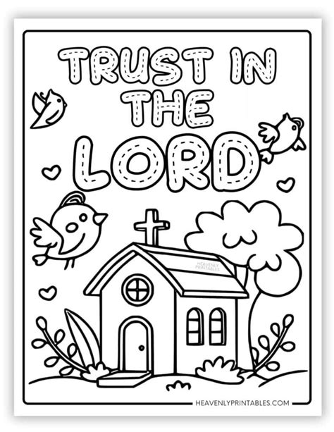 trusting god coloring pages