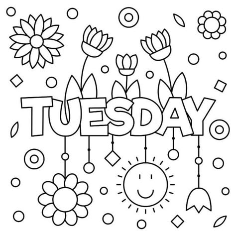tuesday coloring pages