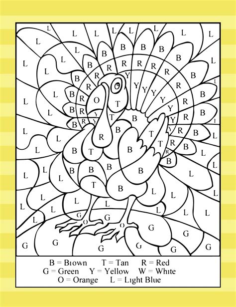 turkey color by number