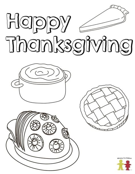 turkey food coloring pages