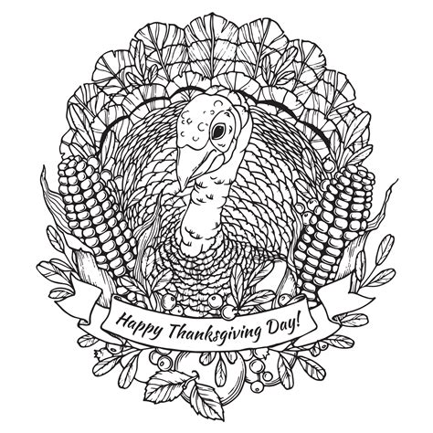 turkey mandala coloring page