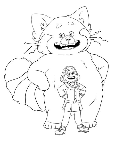 turning red coloring pages