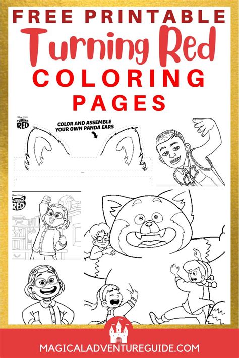 turning red coloring pages free