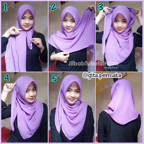 Tutorial Hijab Segi Empat Paling Simpel untuk Pemula