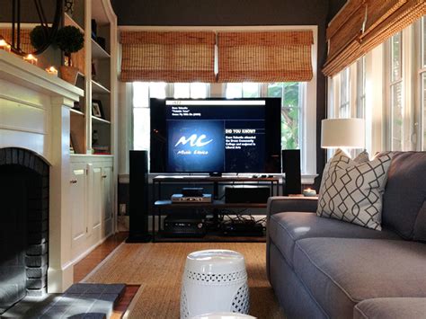 tv in front of window