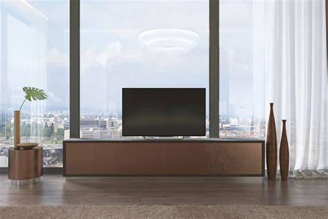 tv stand in front of window