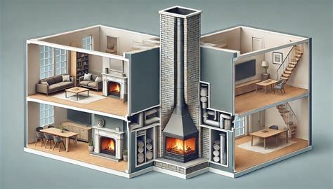 two fireplaces one chimney