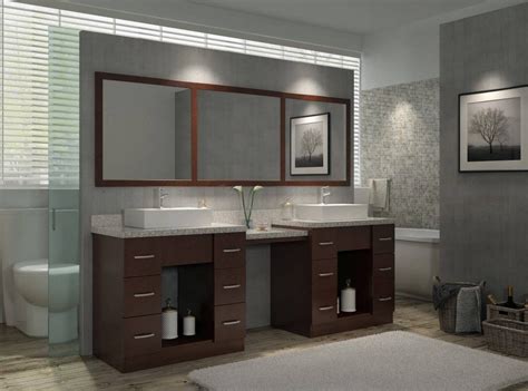 two separate vanities in bathroom