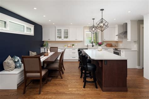 two tone transitional kitchen