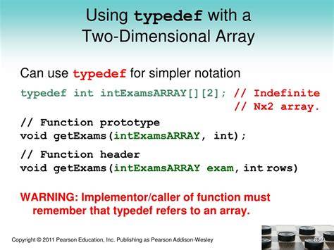 typedef fixed length array