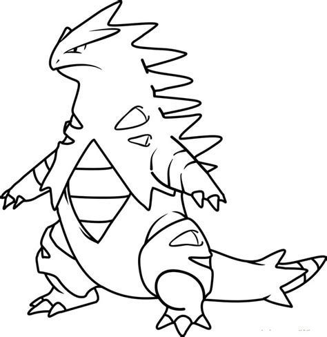 tyranitar pokemon coloring page