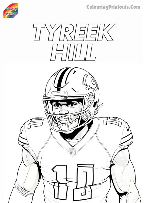 tyreek hill coloring pages