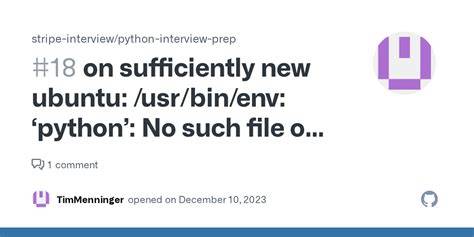 ubuntu usrbinenv python No such file or directory
