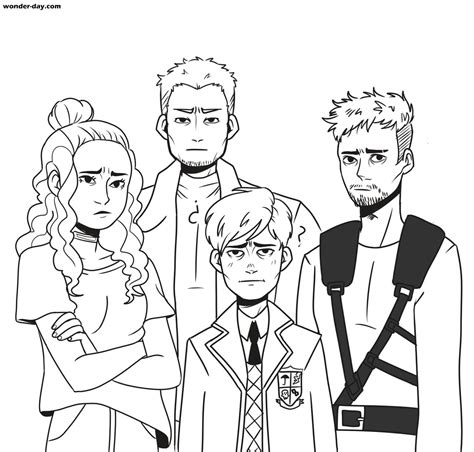 umbrella academy coloring pages