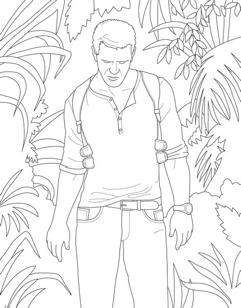 uncharted coloring pages
