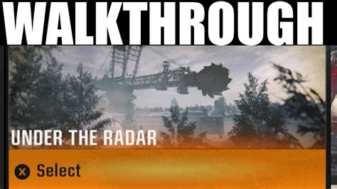 Under The Radar Walkthrough