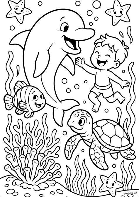 underwater sea creatures coloring pages