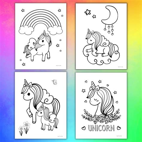 unicorn coloring pages free pdf