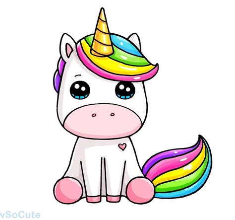 unicorn drawing easy with colour