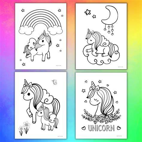 unicorn drawing pages