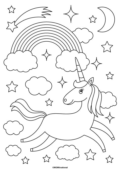 unicorn free printable coloring sheet