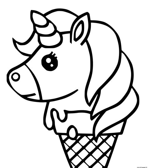 unicorn kawaii coloring pages
