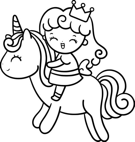 unicorn princess coloring