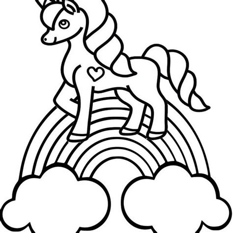 unicorn rainbow coloring pages