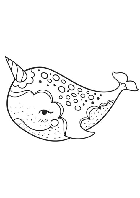 unicorn whale coloring pages