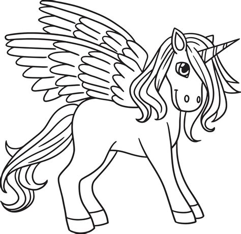 unicorn with wings coloring pages