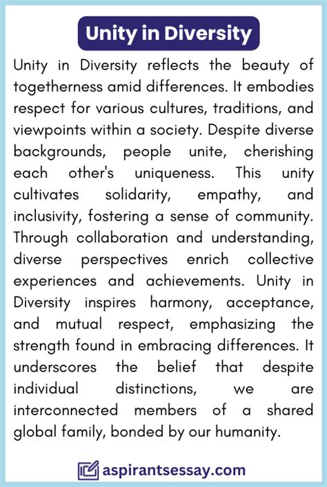 unity in diversity essay writing