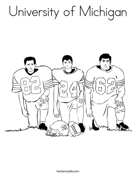 university of michigan coloring pages