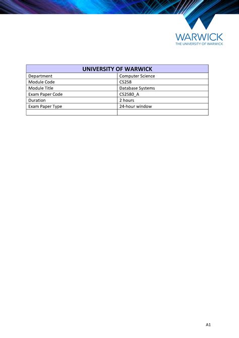 University Of Warwick Module Catalogue