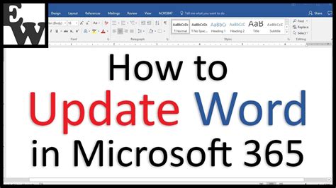 Update Microsoft Word