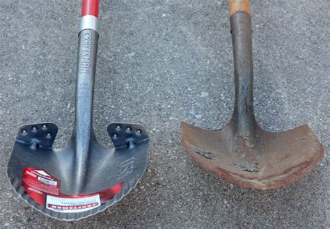 using round point shovels