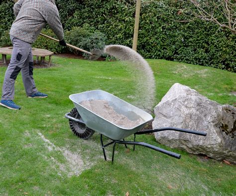 using sand on lawns