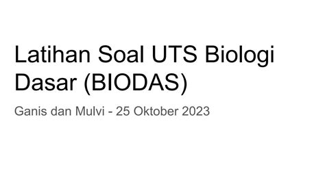 uts biologi