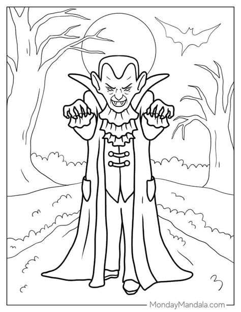 vampire coloring page