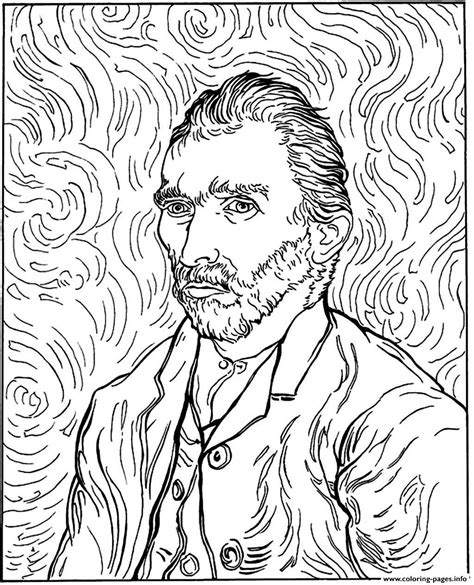 van gogh coloring pages printable