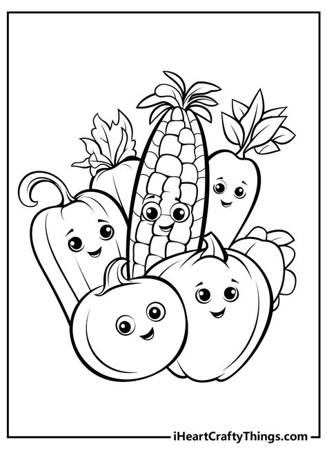 vegetable coloring sheets