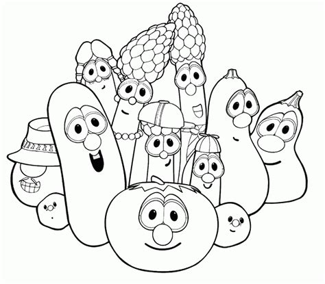 veggietales coloring pages