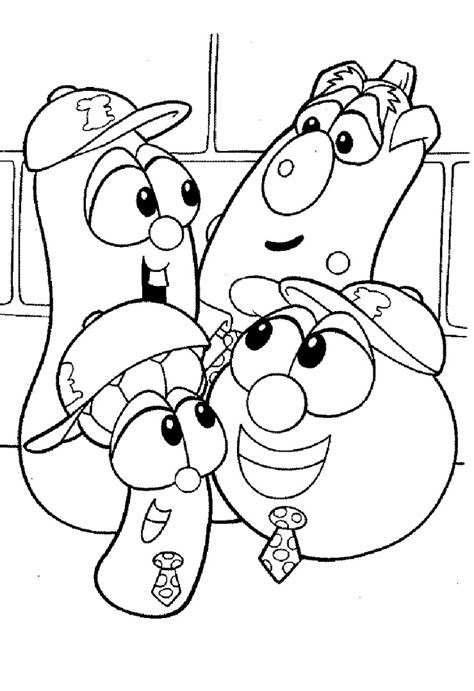 veggietales coloring pages larryboy