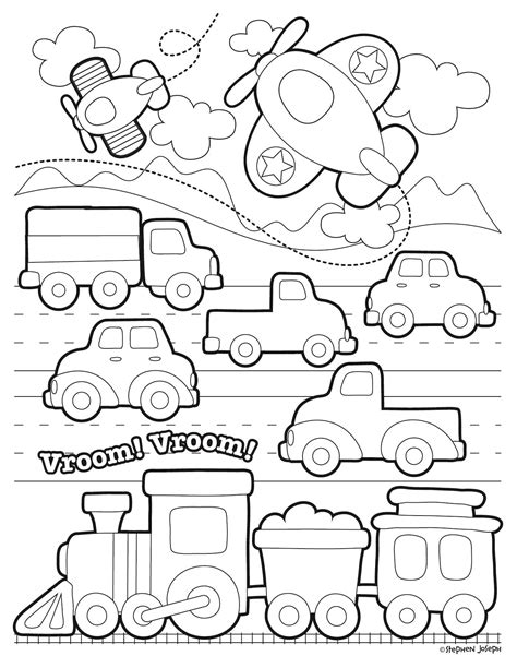 vehicle pictures for colouring