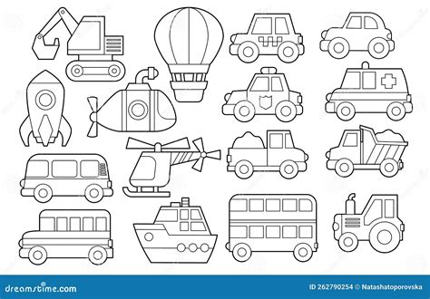 vehicles colouring pages