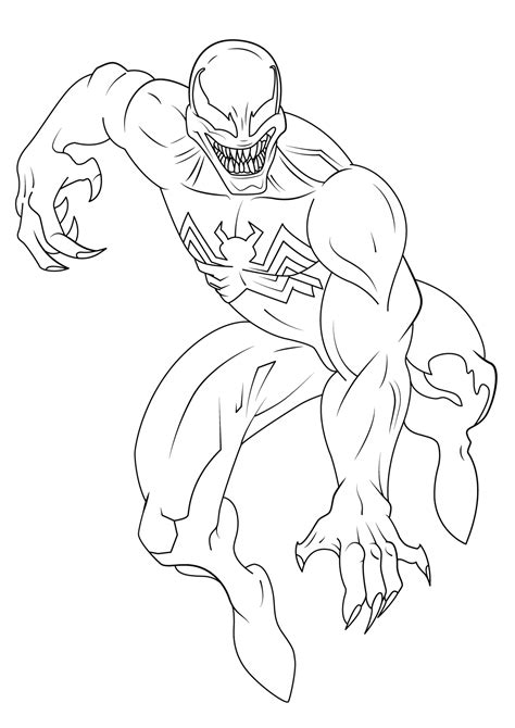 venom coloring pages pdf